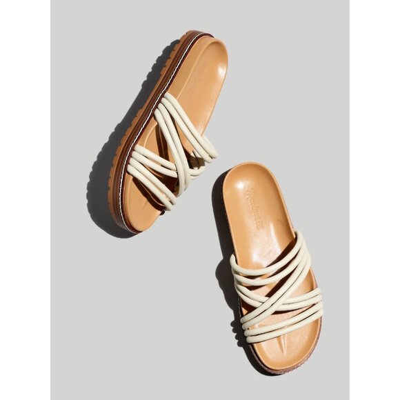 Madewell $110 The Charley Strappy Slide Sandal Size 8 NK016 - Picture 1 of 8